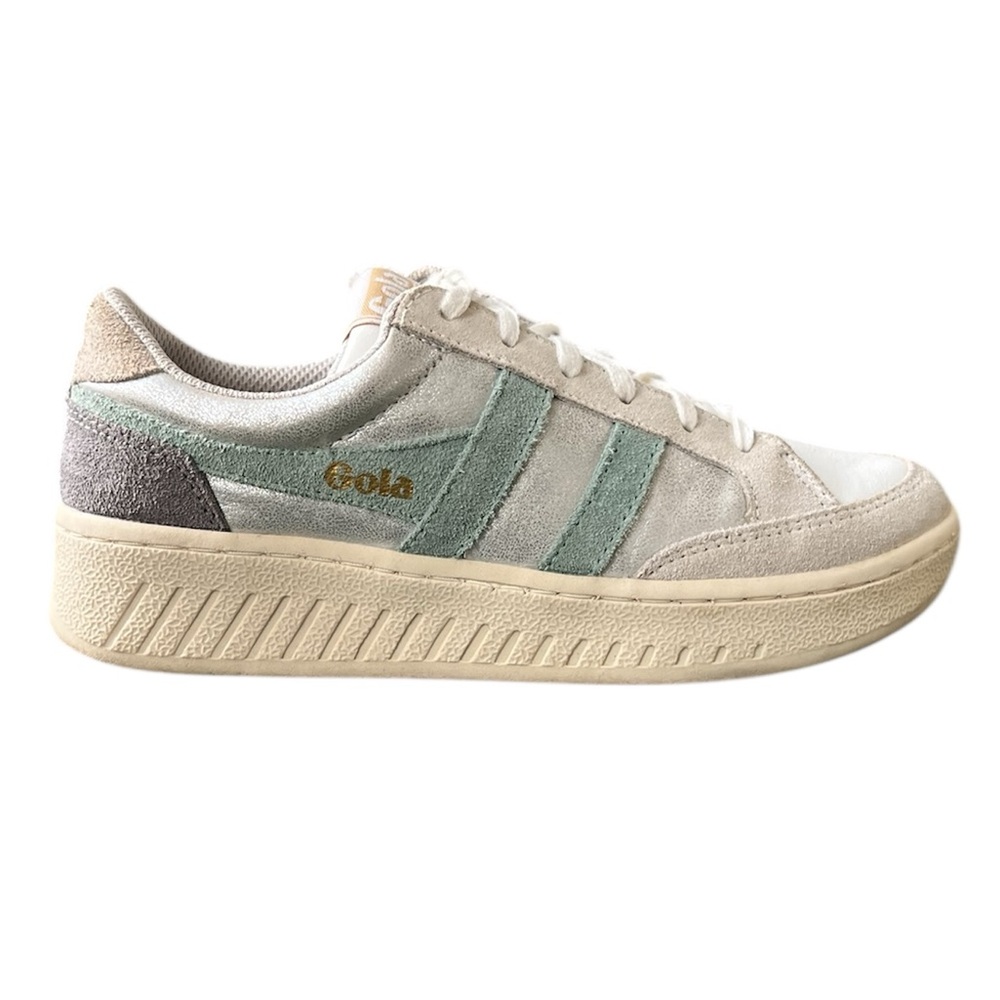 Gola Superslam Blaze sneakers in Silver Green Mist Feather Grey Women’s 6 SOOL